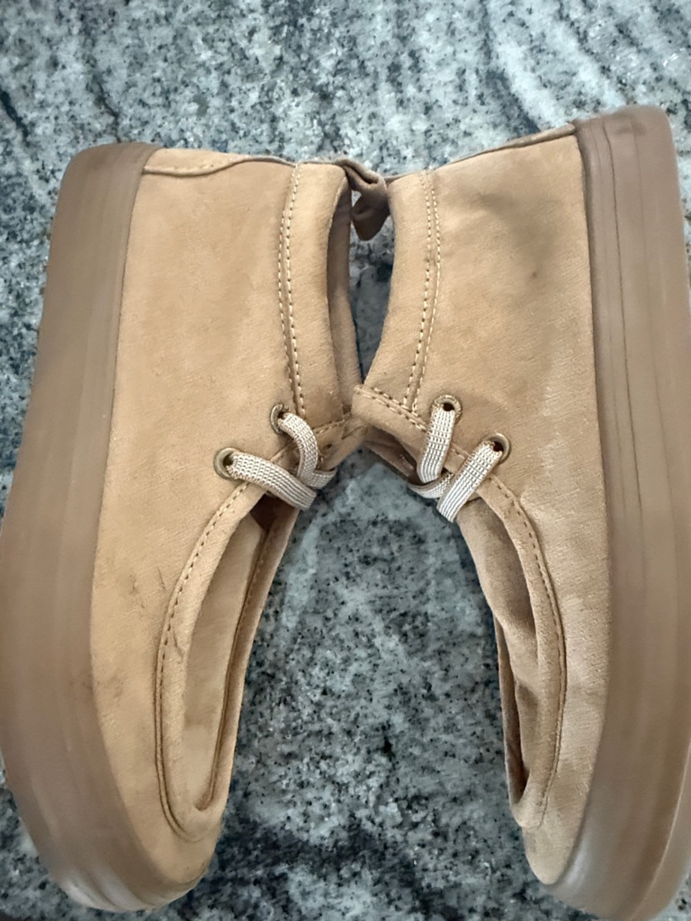 Old Navy kids vintage style Light Tan Suede Chukka Boots Sz 2 new! - Picture 3 of 5